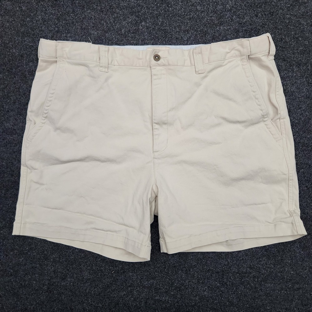 The Territory Ahead Mens 42/6 Cream Flat Chino Shorts Stretch Outdoors Summer
